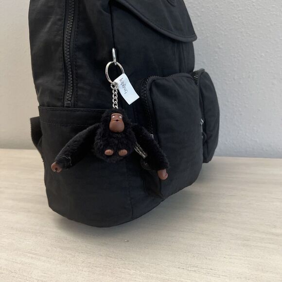 Kipling Fiona Medium Backpack KI9346 - Black w Glam Silver (NWT) - Picture 6 of 14